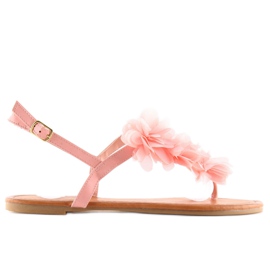 Sandaler med blomster pink CK36P pink lyserød