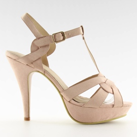 Pink hæle sandaler B99018Y-SP pink lyserød