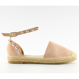 Espadriller med pink nitter A636-ESP-1 pink lyserød