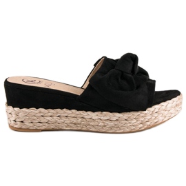 Kylie Espadriller med sløjfe sort