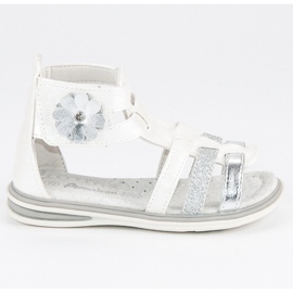 American Club Sandaler med en amerikansk blomst hvid