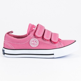 American Club Sport Sneakers American Velcro lyserød