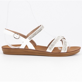 American Club Sandaler med amerikansk udsmykning hvid
