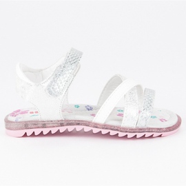 Hasby Velcro sandaler hvid