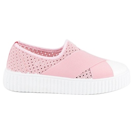 Openwork Creepers sneakers lyserød