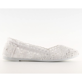 Hvid blonder ballerinaer JX59P hvid