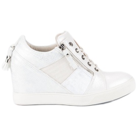Kylie Moderigtige wedge sneakers hvid