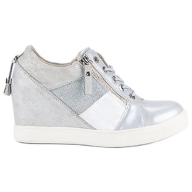 Kylie Moderigtige wedge sneakers grå