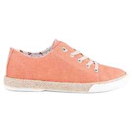 Kylie espadriller med snøre orange