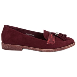 Elegante bordeaux loafers rød