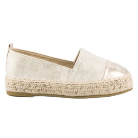Slip-on espadriller på platformen gul
