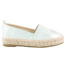 Slip-on espadriller på platformen grøn