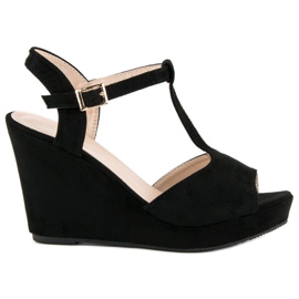 Bella Star Kile-sandaler i ruskind sort