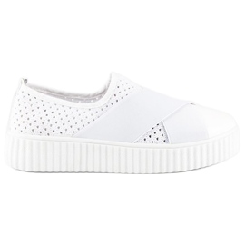 Gennembrudte creepersy sneakers hvid