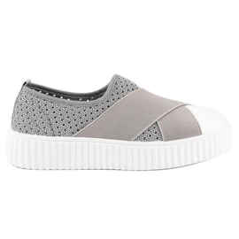 Openwork Creepers sneakers grå