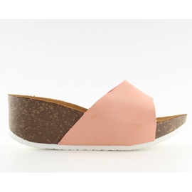 Pink JM26 komfortable wedge hjemmesko lyserød