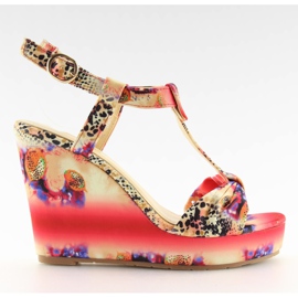 Satin kilesandaler 903 rød