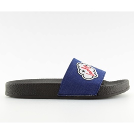 Marineblå denim hjemmesko ZY-1205 D.BLUE