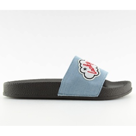 Blå denim hjemmesko ZY-1205 L.BLÅ