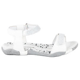 Hasby Flade velcro sandaler hvid