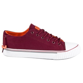 L&H Bordeaux herre sneakers rød