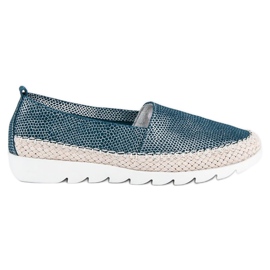 Filippo Slip-on espadriller i læder blå