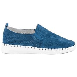 Filippo Gennembrudte slip-on sko blå