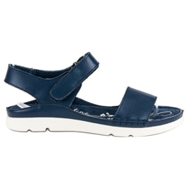 Filippo Navy læder sandaler blå