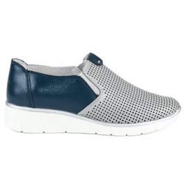 Filippo Gennembrudte, slip-on sko grå