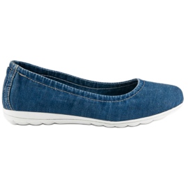 Filippo Denim ballerinaer blå