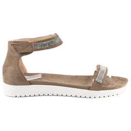 Evento Elegante velcro-sandaler brun