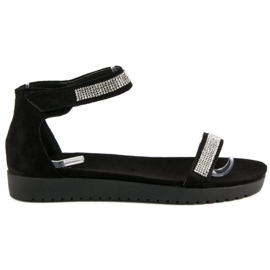 Evento Elegante velcro-sandaler sort