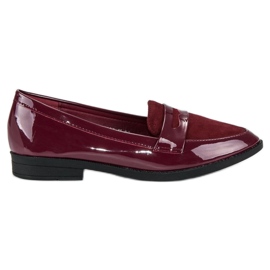 Best Shoes Bourgogne lakerede loafers flerfarvet rød