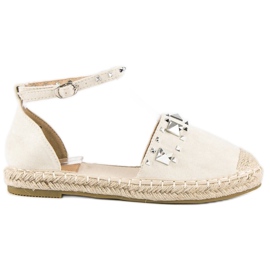Flade espadrillesandaler brun