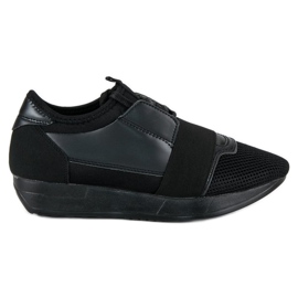 Slip-on sportssko sort