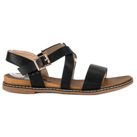 Bello Star Flade sandaler med spænde sort