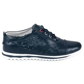 VINCEZA gennembrudte sneakers marine blå