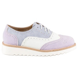 Knyttede damesko violet