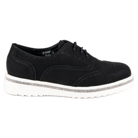 Ideal Shoes Sorte snøresko