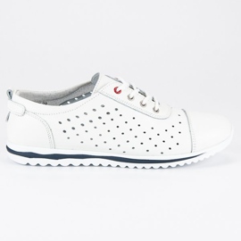 Gennembrudte vinceza sneakers hvid