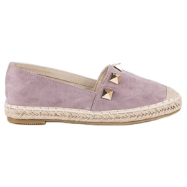 Bestelle Lilla espadriller med rhinsten violet