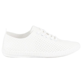 Hvide sneakers med gennembrudt