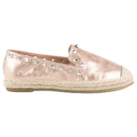 Forever Folie Pink espadriller med nitter lyserød