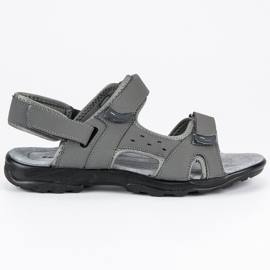 Hasby Velcro sandaler grå