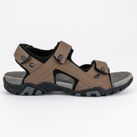 American Club Brun amerikanske velcro-sandaler