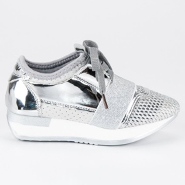 Sølv Slip-on Sneakers grå