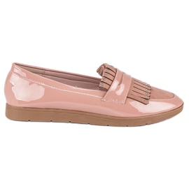Pink lakerede loafers lyserød