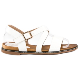 Bello Star Flade sandaler med spænde hvid