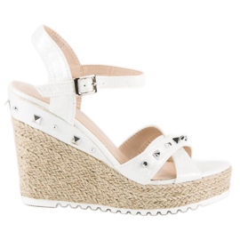 Bello Star Kile espadriller med rhinsten hvid