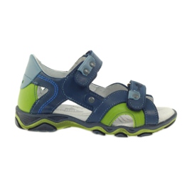 Sandaler på velcro Ren But 3277 denim blå grøn